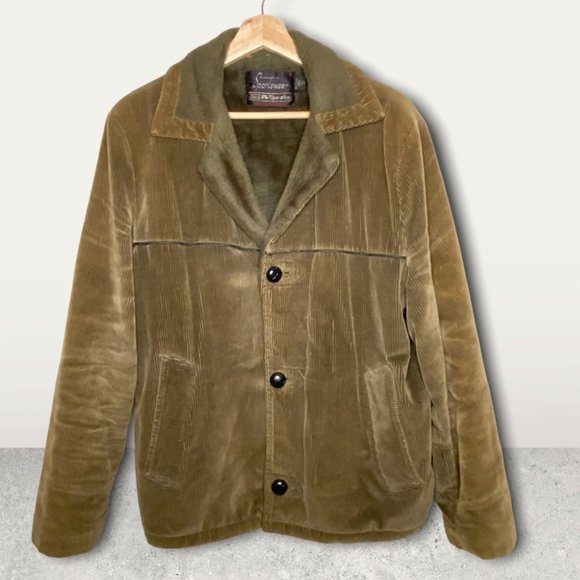 Sears Other - Vintage Sears Men Corduroy Trucker Jacket Brown Lined Size Small Buttons